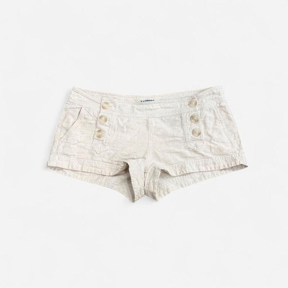 Express Linen Blend Mini Shorts 2010s Size 10
